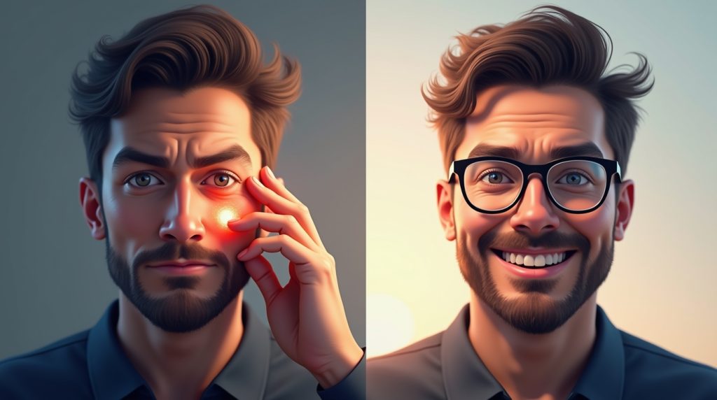 عینک مناسب جهت پیشگیری از سردرد